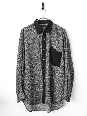 Super Rare Vintage Comme Des Garcons Homme Tailored Tapestry Button Shirt